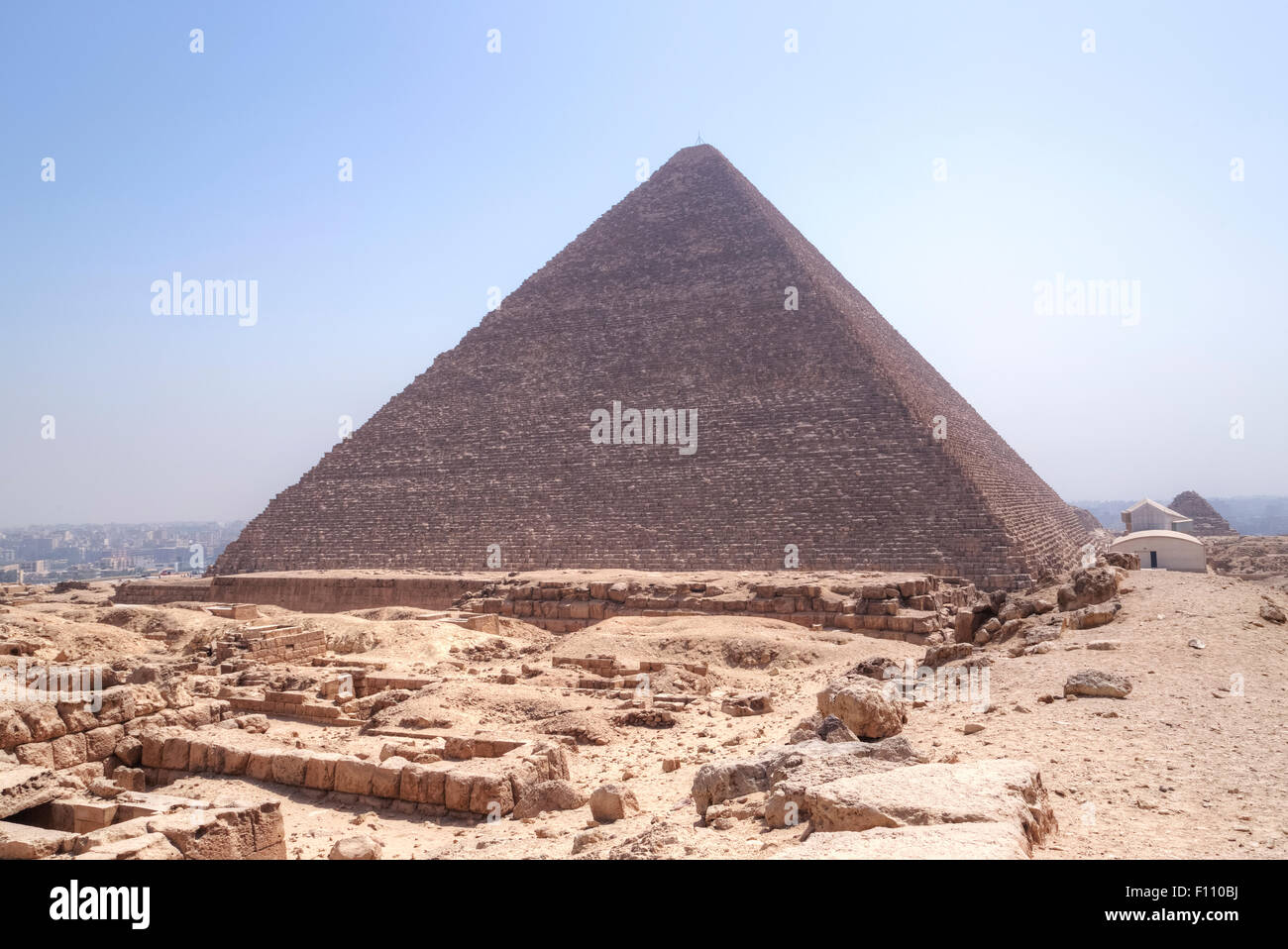 Grande pyramide de Gizeh, Kheops, Giza, Cairo, Égypte, Afrique Banque D'Images