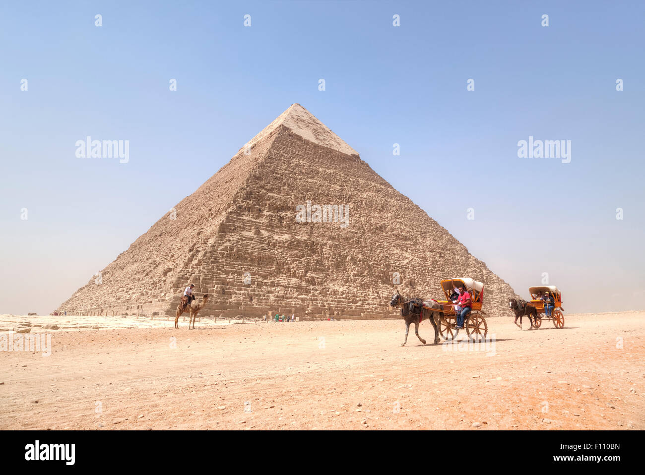 Pyramide de Khafré, Giza, Cairo, Égypte, Afrique Banque D'Images