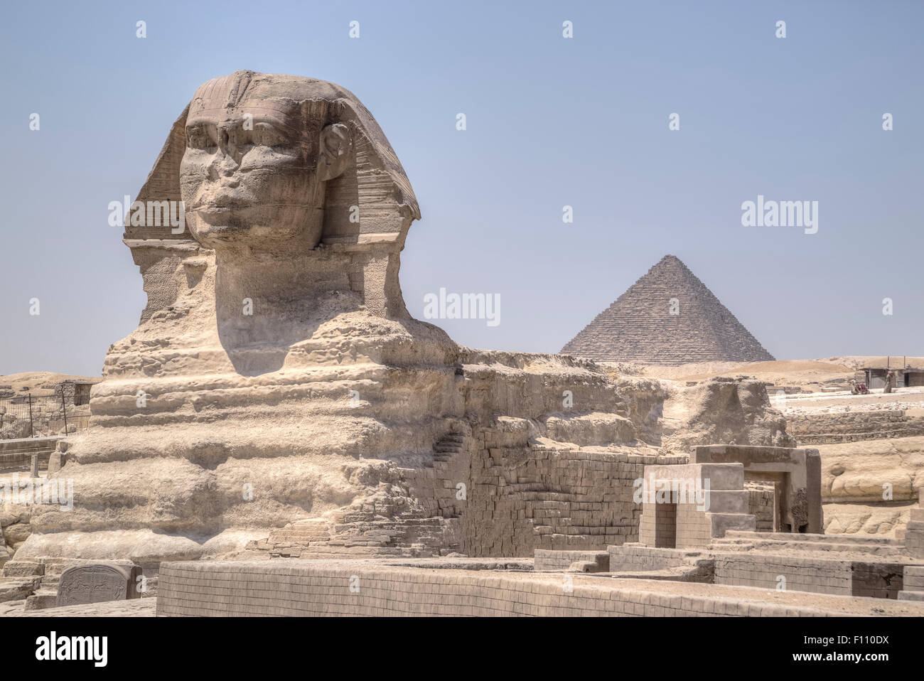 Grand Sphinx de Gizeh, Giza, Cairo, Égypte, Afrique Banque D'Images