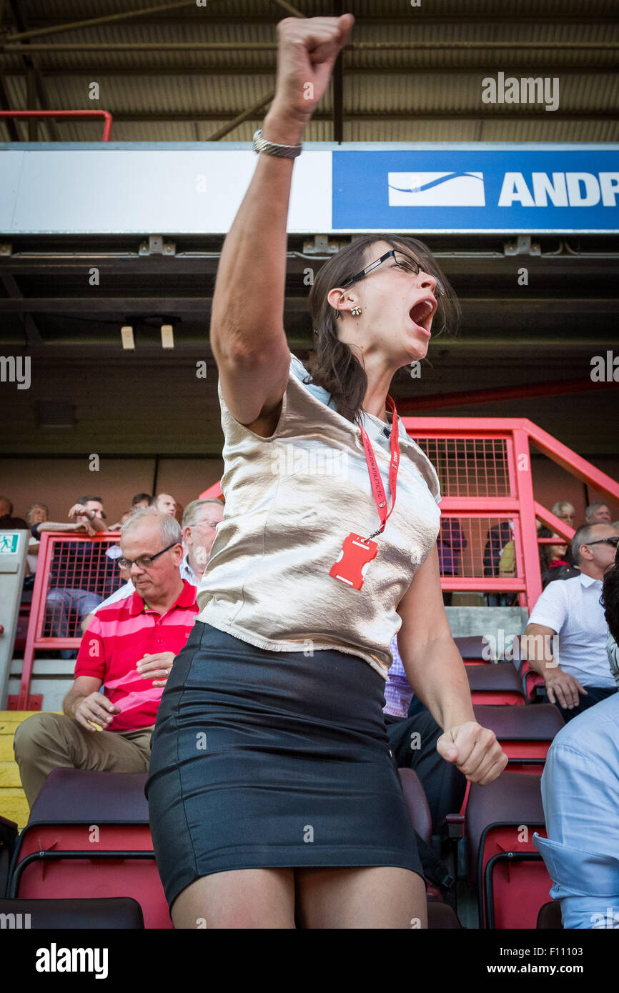 Katrien Meire Charlton Athletic Chef de la direction au stade de la vallée dans le sud-est de Londres. Banque D'Images