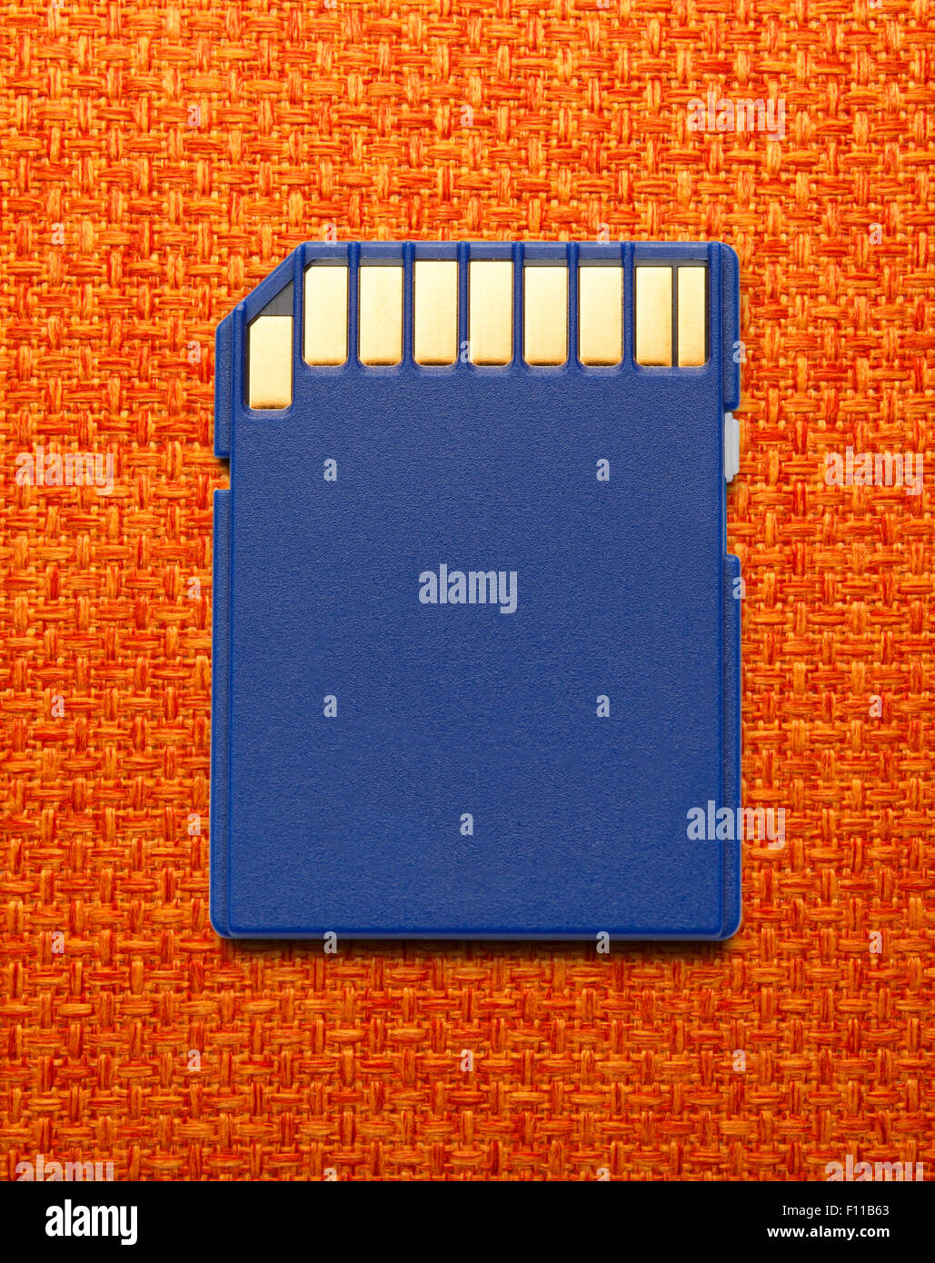 Carte mémoire compact bleu pour appareil photo en libre Banque D'Images