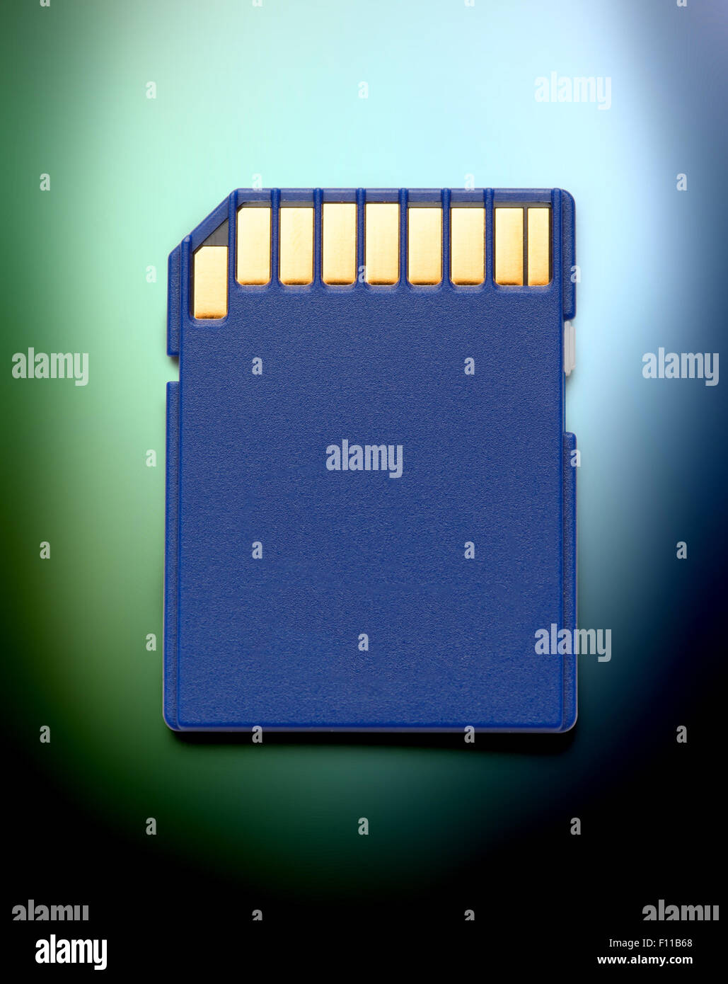 Carte mémoire compact bleu pour appareil photo en libre Banque D'Images