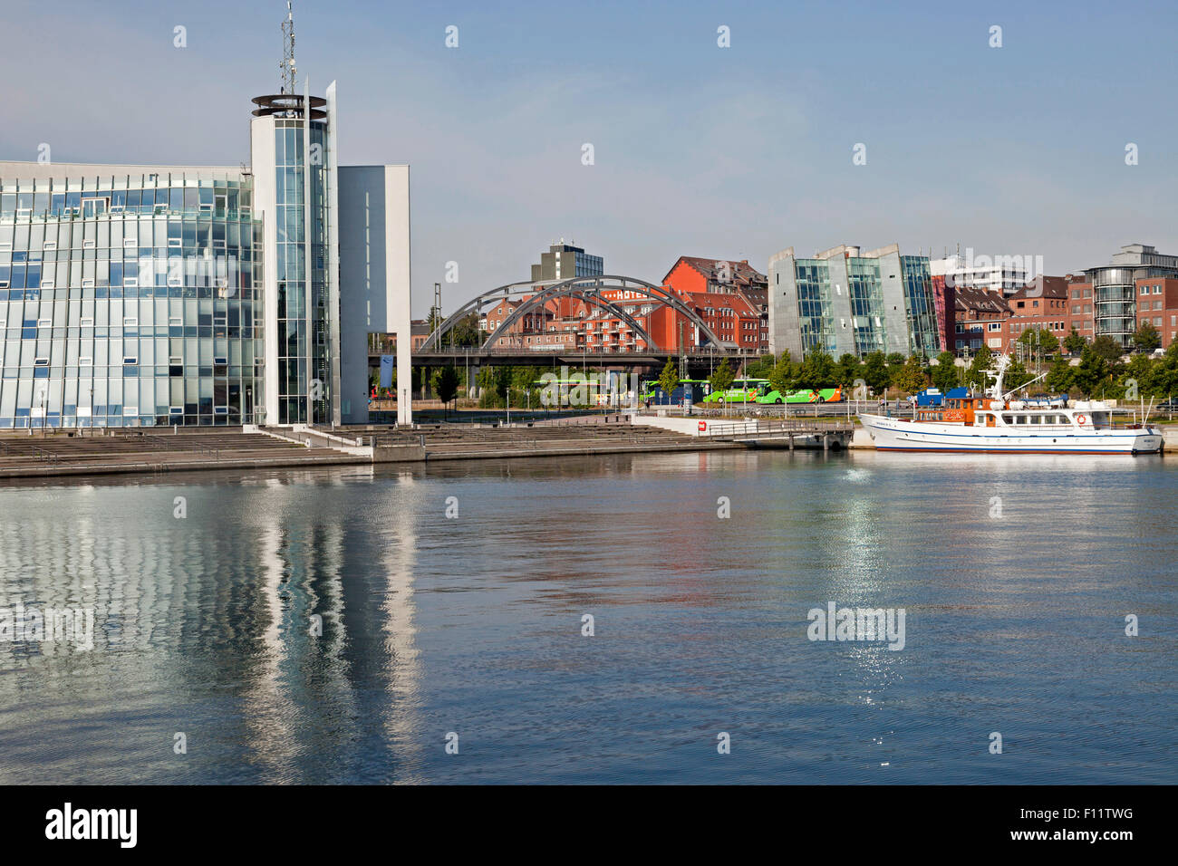 Construction Hörn-Campus et Fjord de Kiel, Kiel, Schleswig-Holstein, Allemagne Banque D'Images