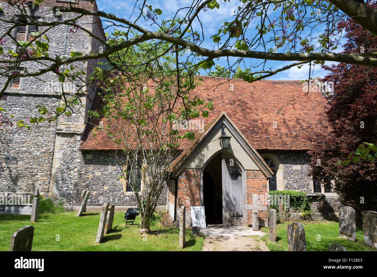 L'église paroissiale de St Mary the Virgin, Turville, Henley-on-Thames, dans le Buckinghamshire, Angleterre, Royaume-Uni. Banque D'Images