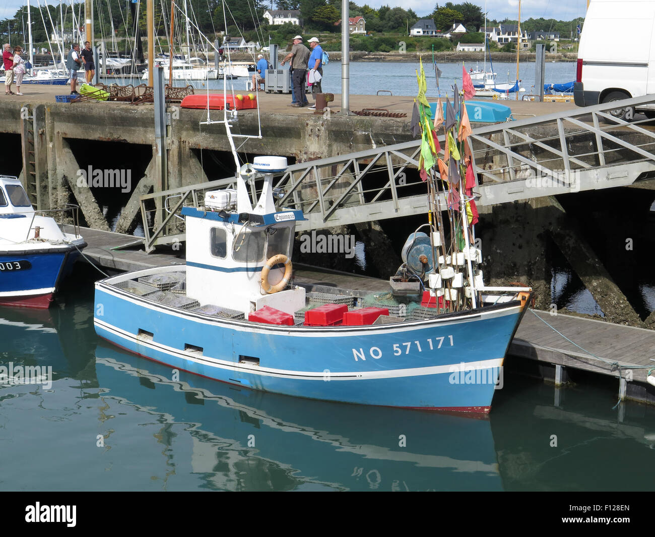 La Trinité-sur-Mer : breton traditionnel bateau de pêche Banque D'Images