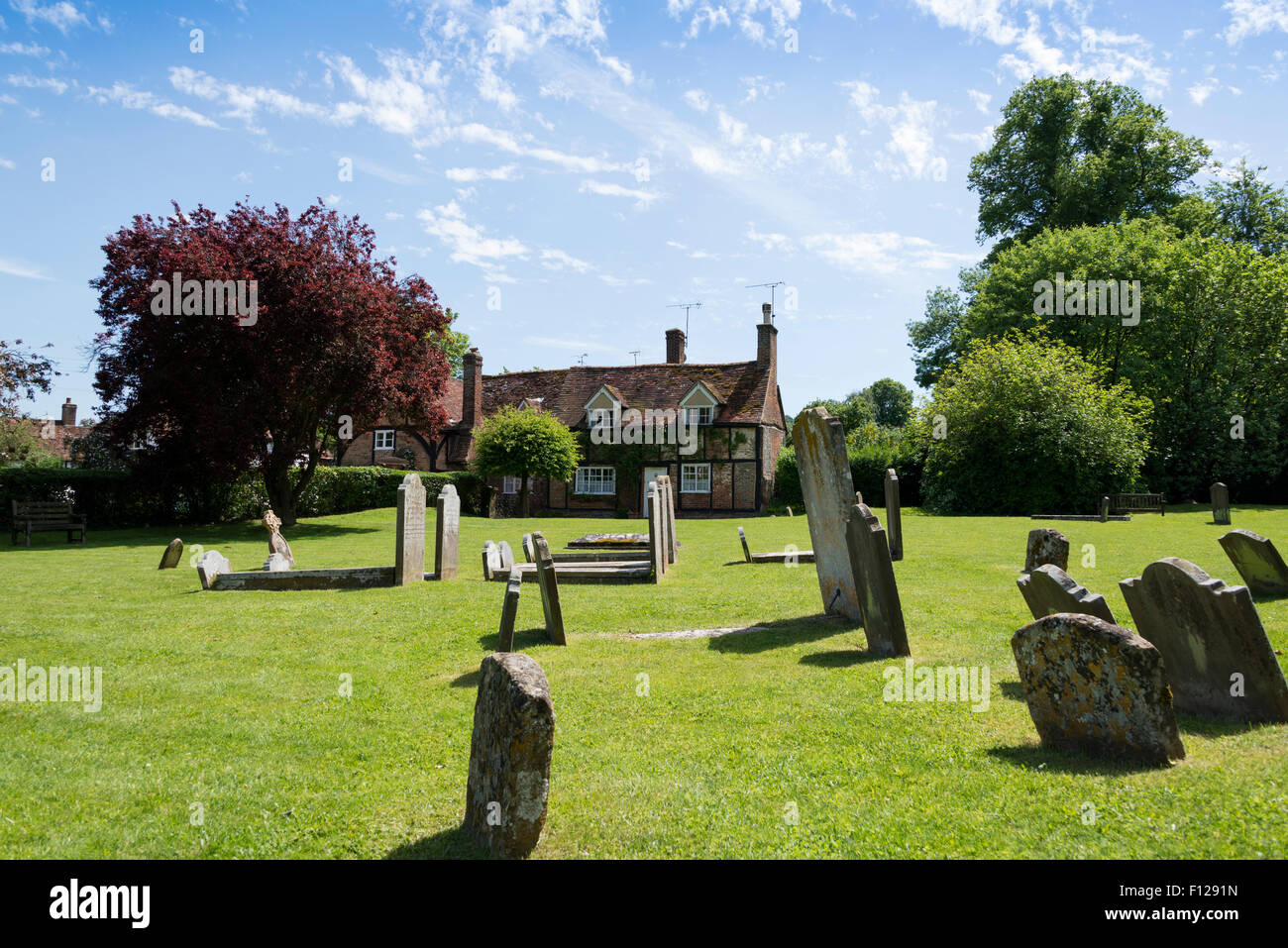 L'église paroissiale de St Mary the Virgin, Turville, Henley-on-Thames, dans le Buckinghamshire, Angleterre, Royaume-Uni. Banque D'Images