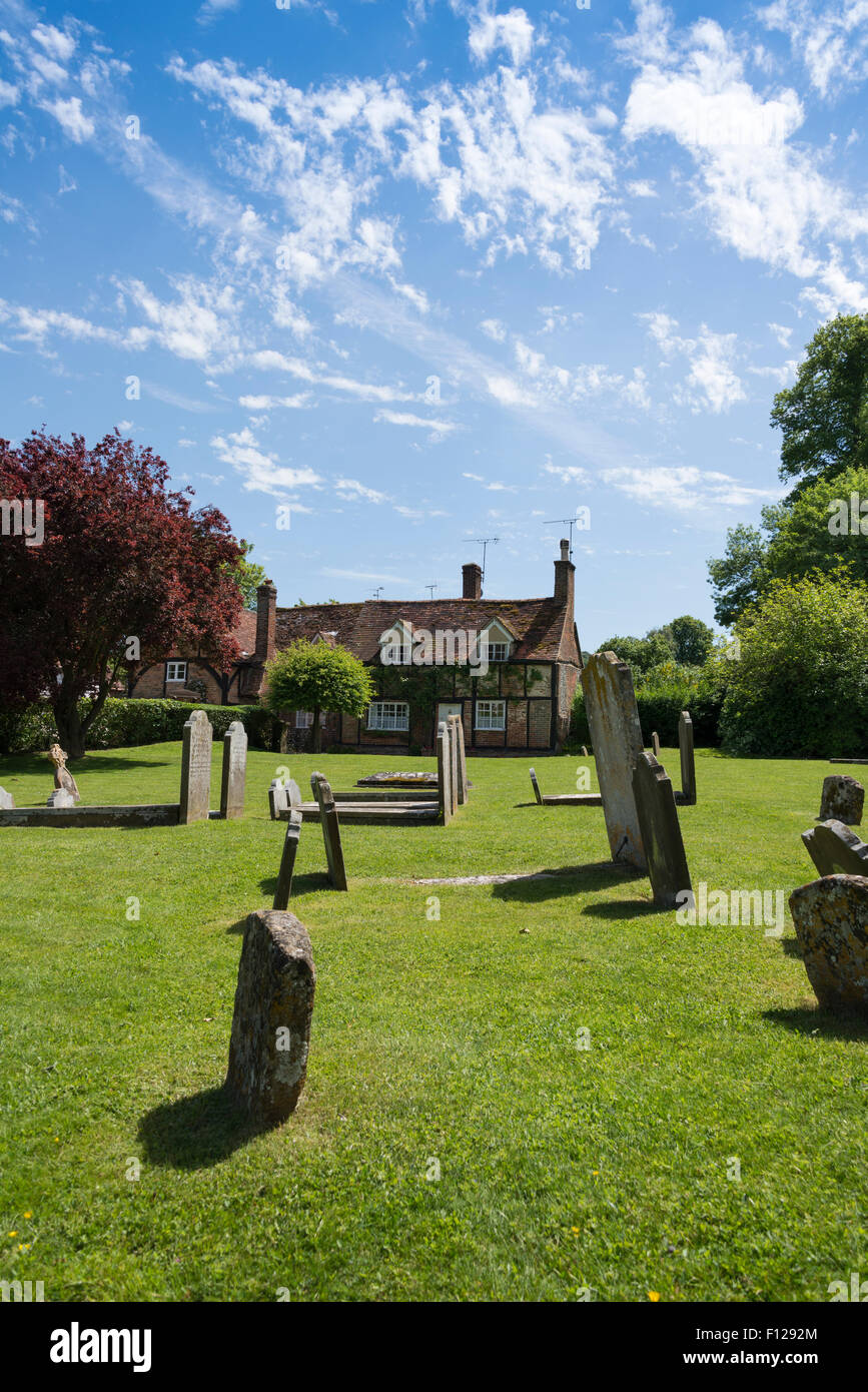 L'église paroissiale de St Mary the Virgin, Turville, Henley-on-Thames, dans le Buckinghamshire, Angleterre, Royaume-Uni. Banque D'Images