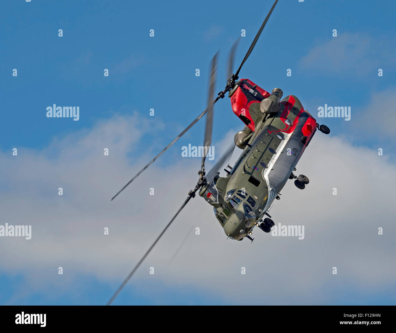 L'équipe de Chinook de la RAF Banque D'Images