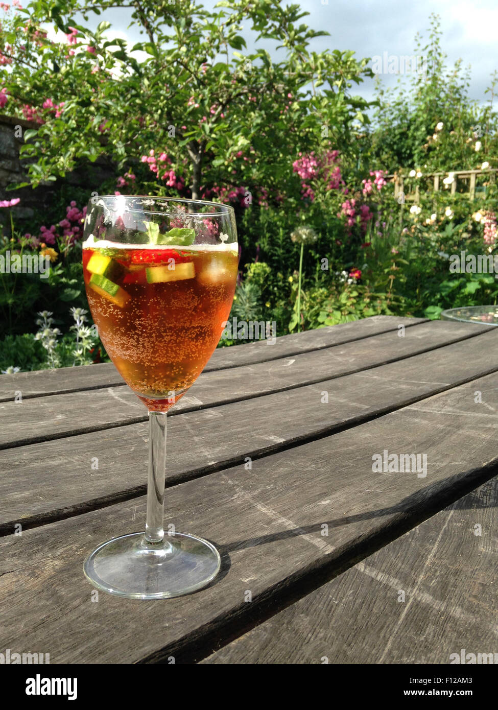 Verre de boisson fraîche cocktail aux fruits frais et à la menthe Photo  Stock - Alamy