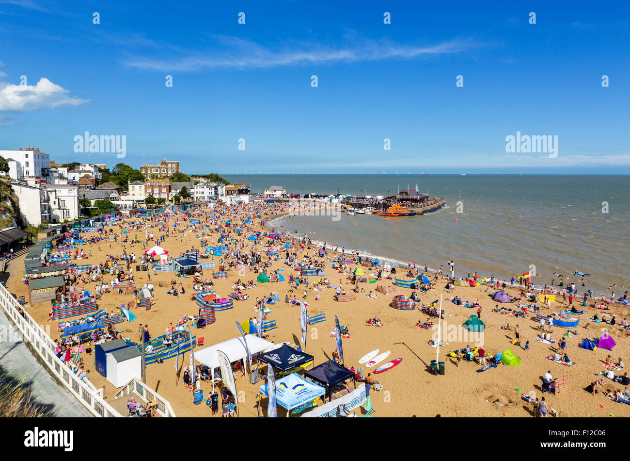 La plage de Broadstairs, Kent, England, UK Banque D'Images