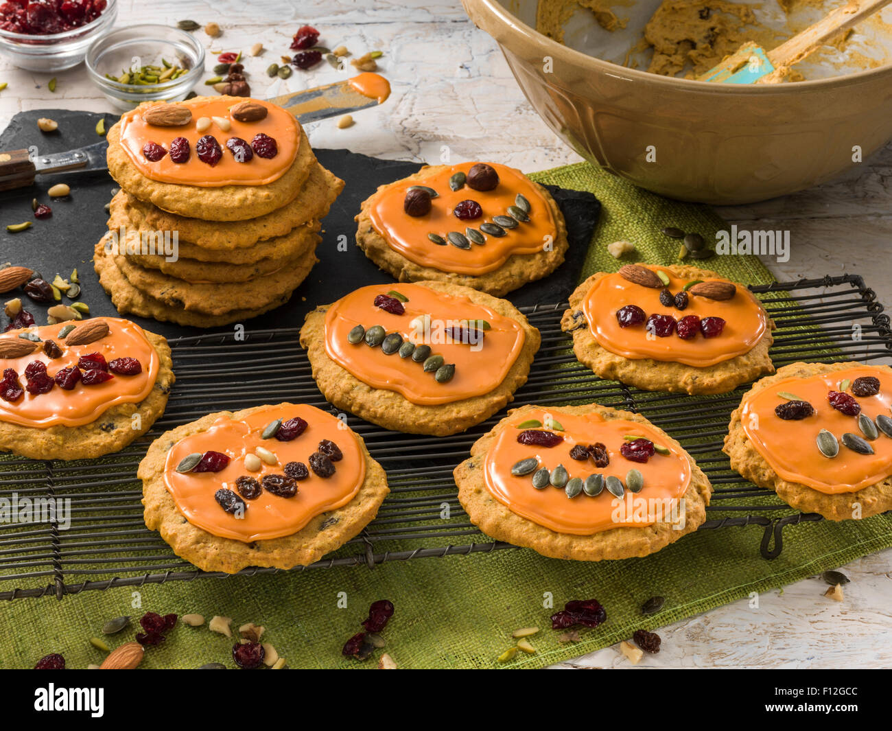 Biscuits citrouilles Banque D'Images