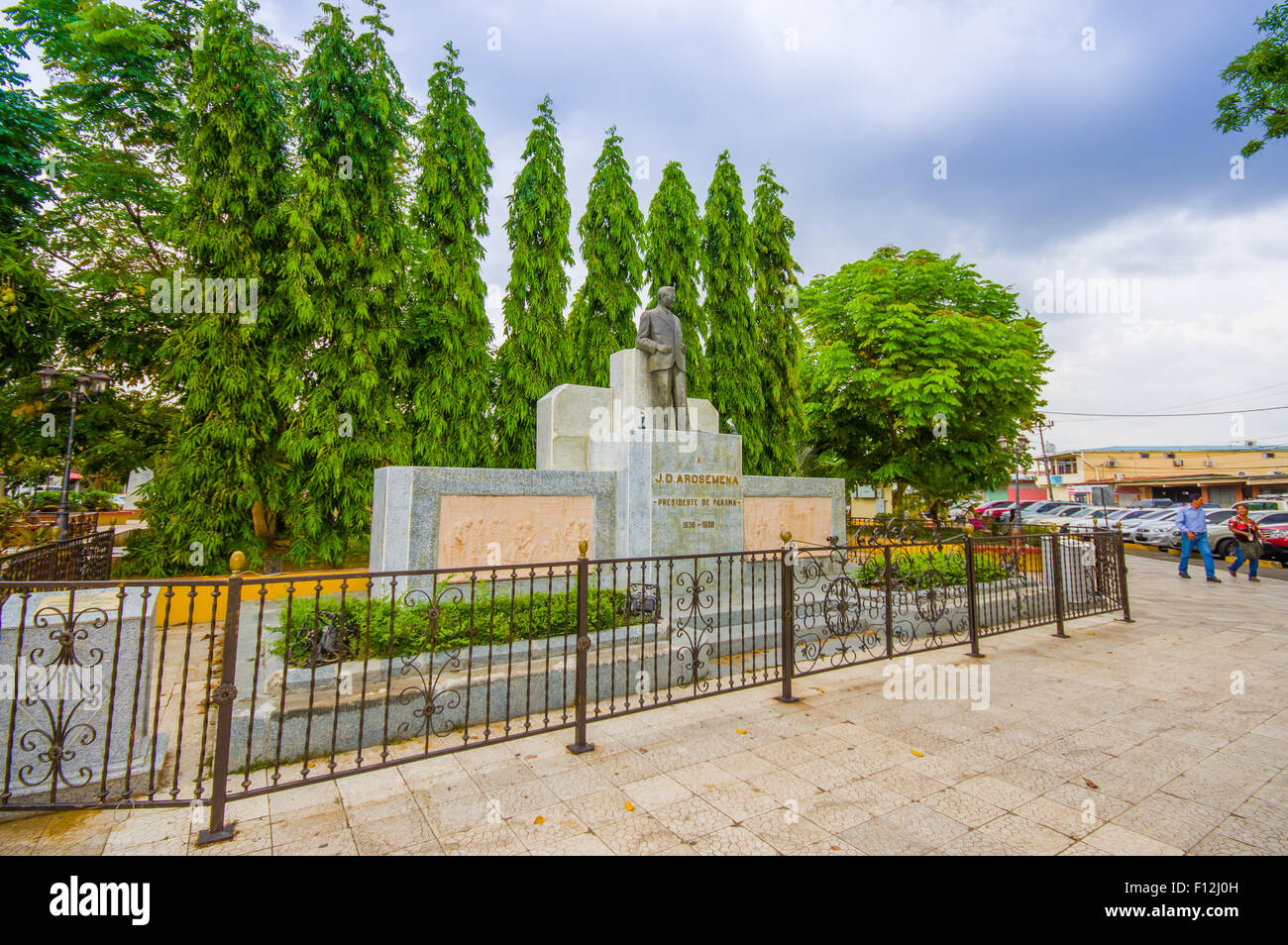 Centre-ville, Santiago est l'une des plus grandes villes de Panama et une importante plaque tournante du transport dans la région. Banque D'Images