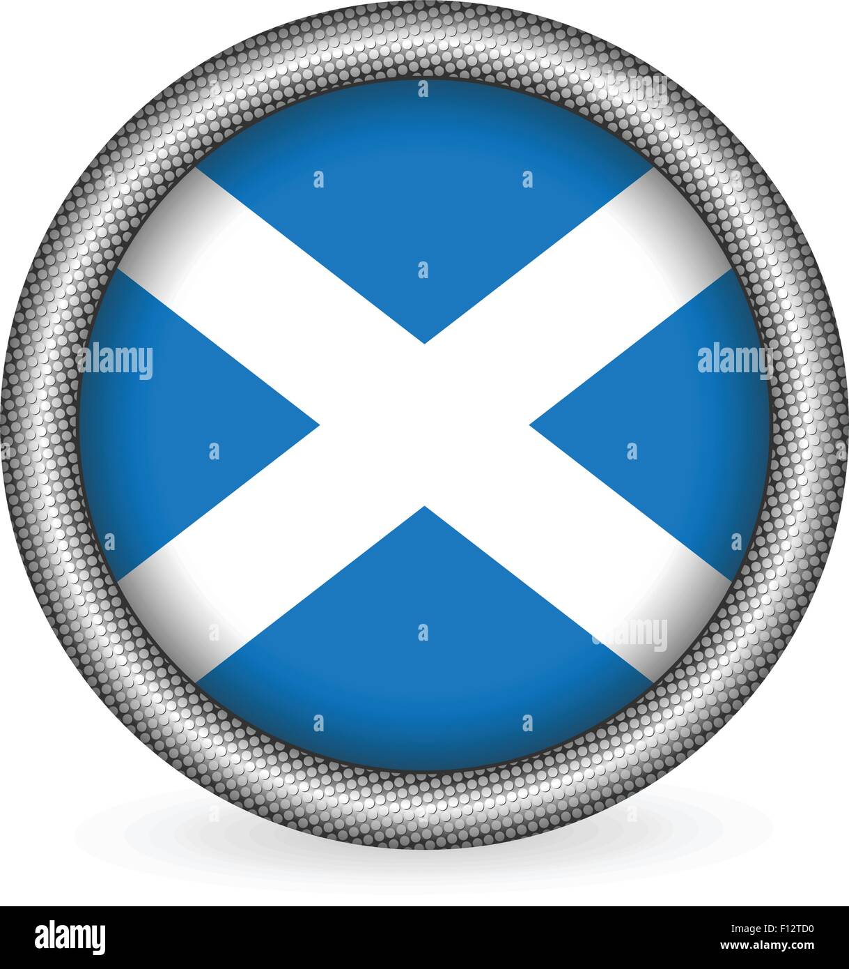 Drapeau Ecosse bouton sur un fond blanc. Vector illustration. Illustration de Vecteur