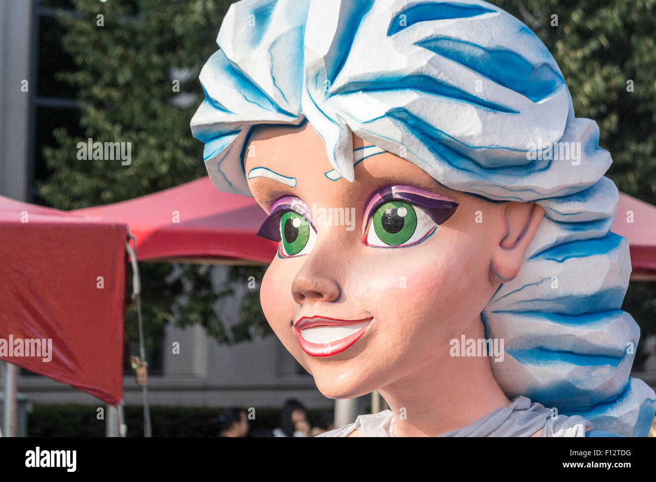 Close up of Elsa de flotter dans le défilé de Mardi Gras à l'Exposition nationale canadienne à Toronto, Ontario, Canada Banque D'Images