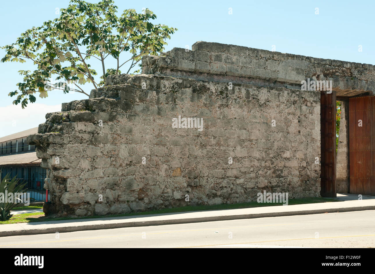 Vieux Mur De Ville - La Havane - Cuba Banque D'Images