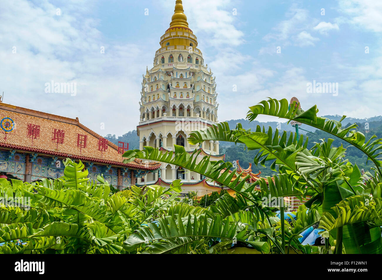 Wat Chayamangkalaram Thai -Tempele à Penang, Malaisie, Asie Banque D'Images