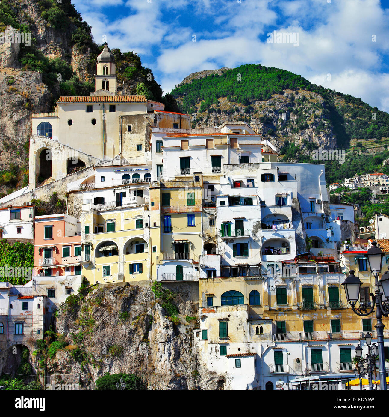 Village pittoresque pictural - Amalfi côte amalfitaine, Italie Banque D'Images