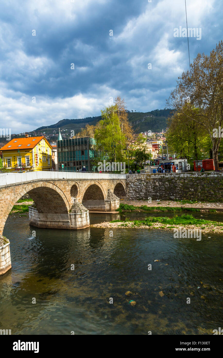 Bridge à Sarajevo, Bosnie et Herzégovine Banque D'Images