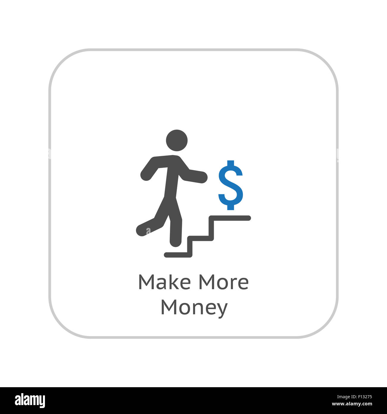 Faire plus d'argent. Concept d'entreprise. Modèle plat. Illustration isolé. Banque D'Images