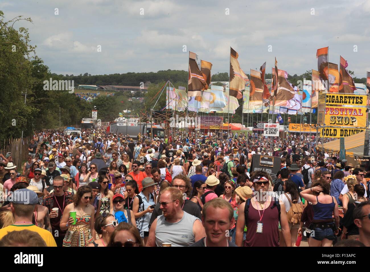 Glastonbury Festival 2015 - Jour 2 - Atmosphère Atmosphère d' : où : Somerset, Royaume-Uni Quand : 25 Juin 2015 Banque D'Images