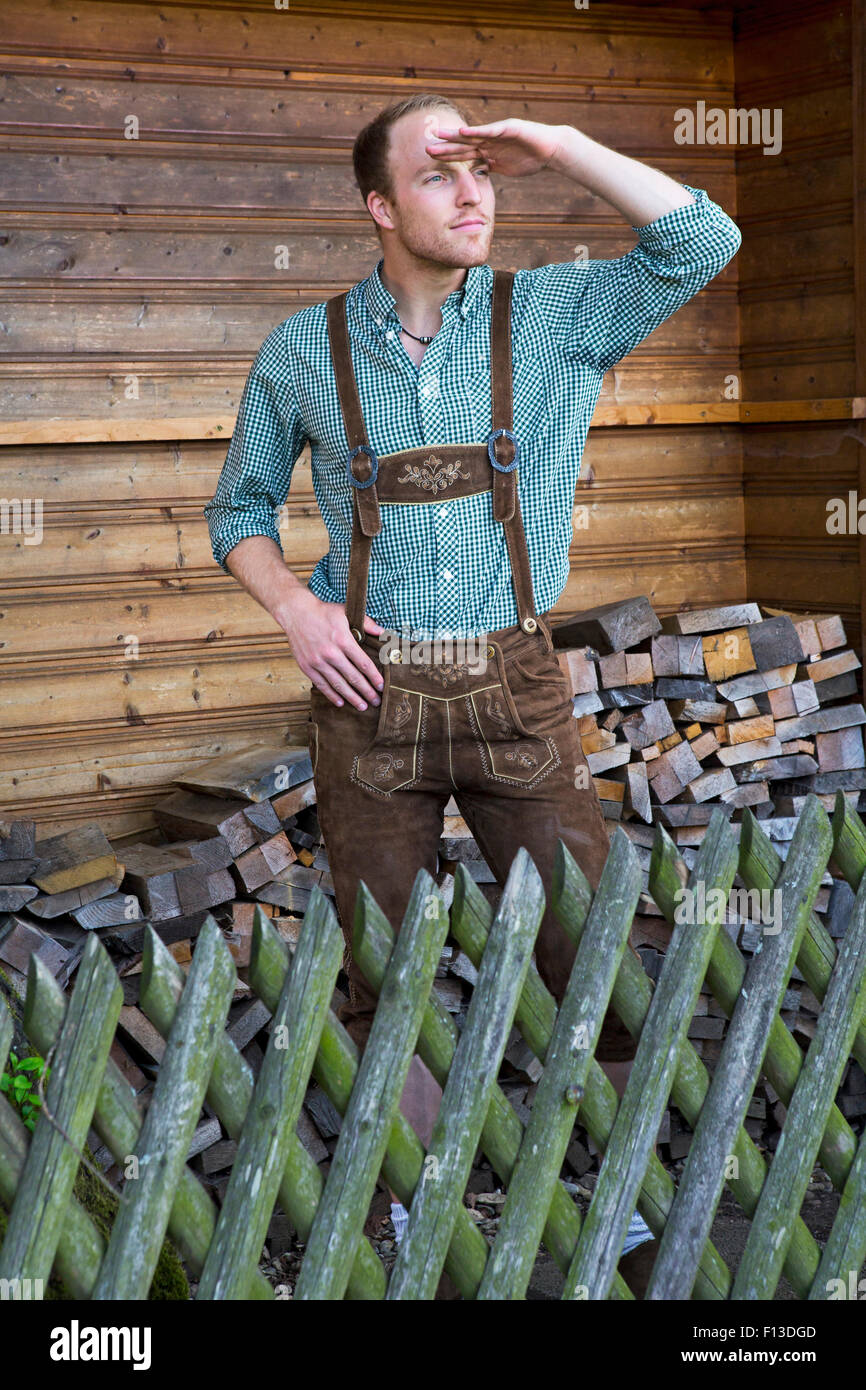 Costume Oktoberfest Homme Complet – Lederhosen Cuir + Chemise Bavaroise à Carreaux | Traditionnel Allemand, Fête, Déguisement - 7