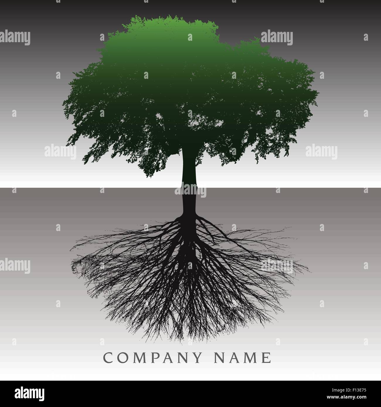 Un des racines d'arbre arrière-plan avec l'emplacement pour un texte Illustration de Vecteur