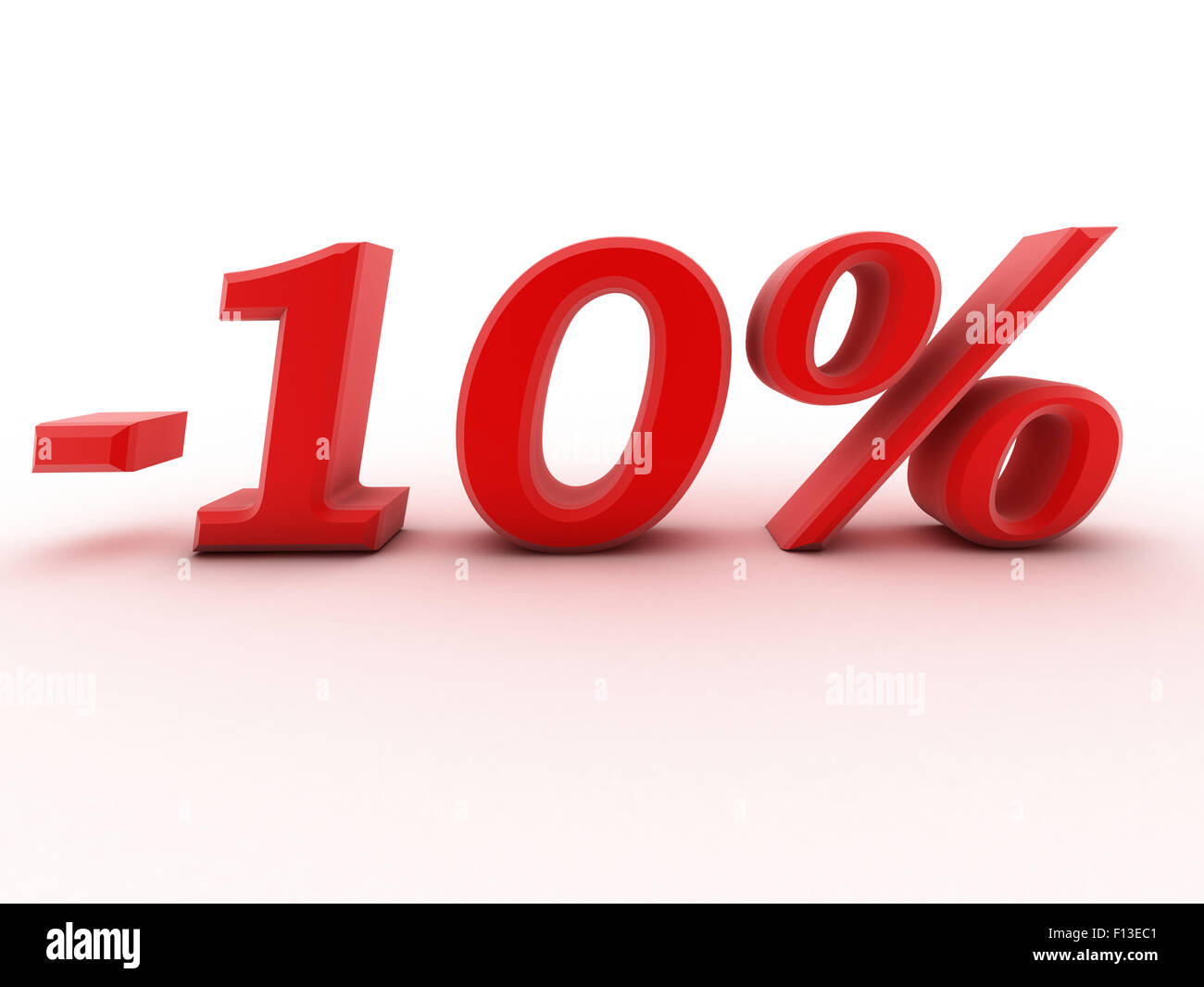 De 10  % sur 3d chiffres libre Banque D'Images