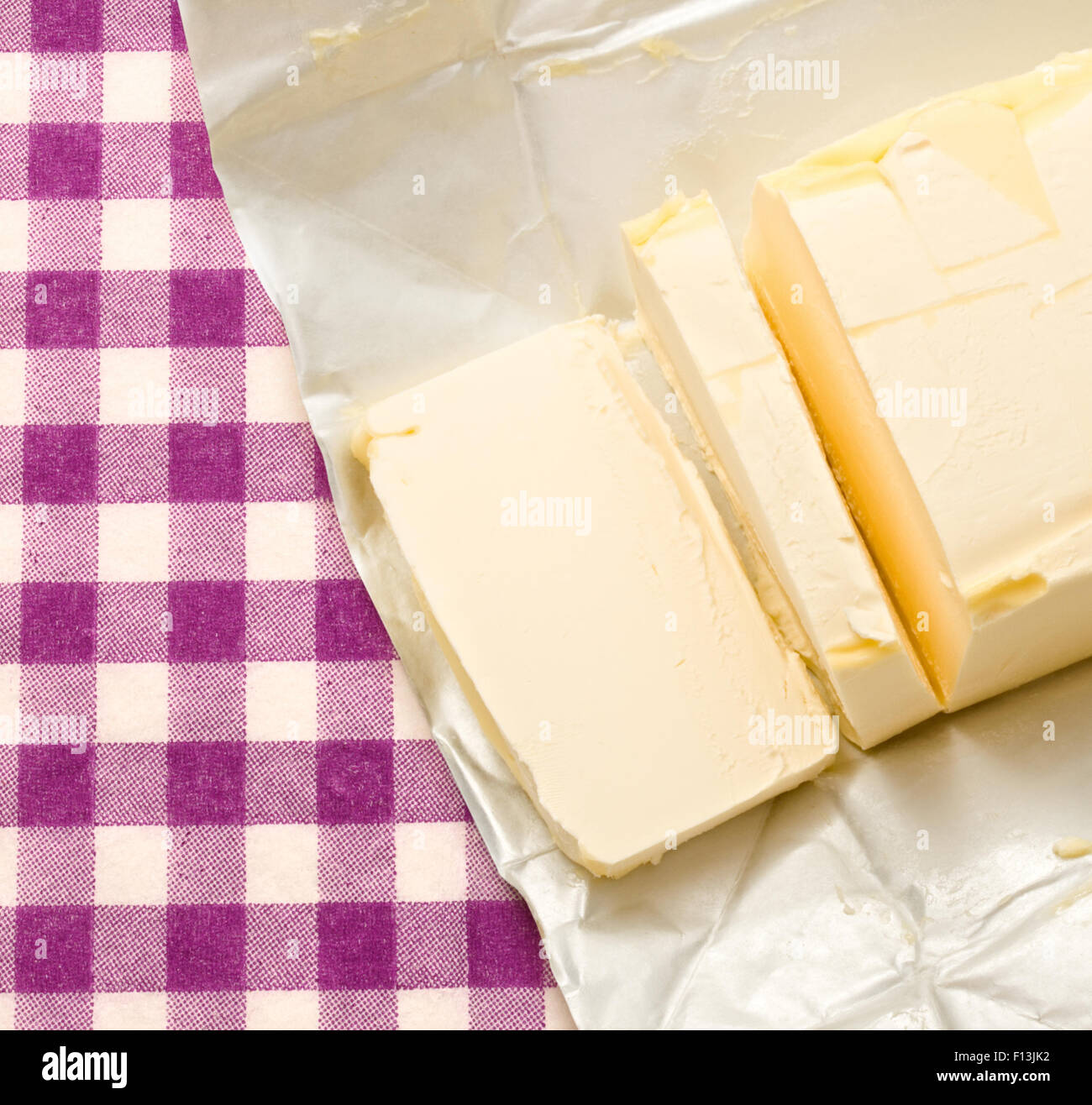 La margarine a ouvert et libre de frais coupés Banque D'Images