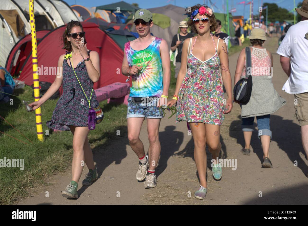 Glastonbury Festival 2015 - Jour 2 - Atmosphère Atmosphère d' : où : Somerset, Royaume-Uni Quand : 25 Juin 2015 Banque D'Images