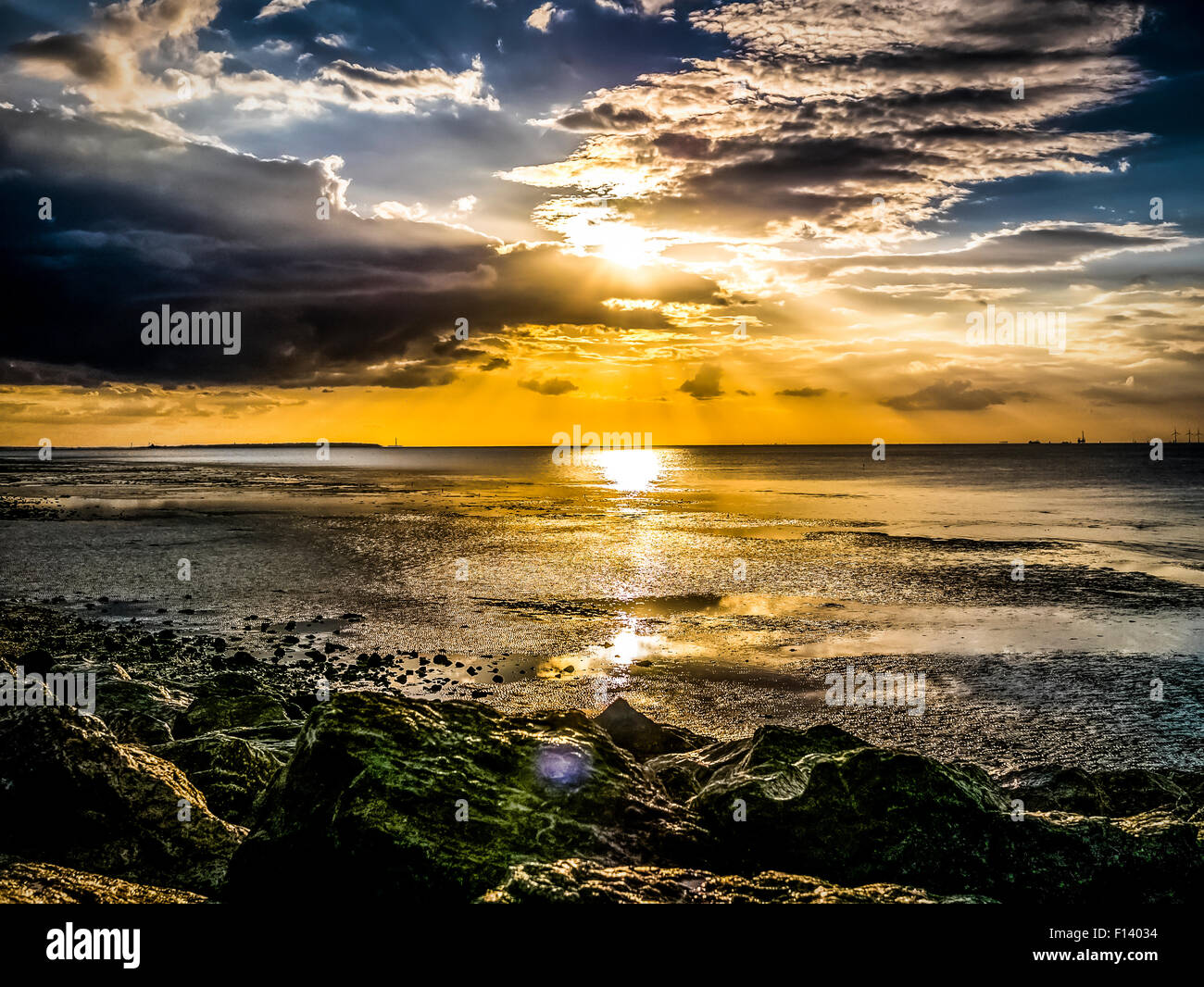 Coucher du soleil à Herne Bay Banque D'Images