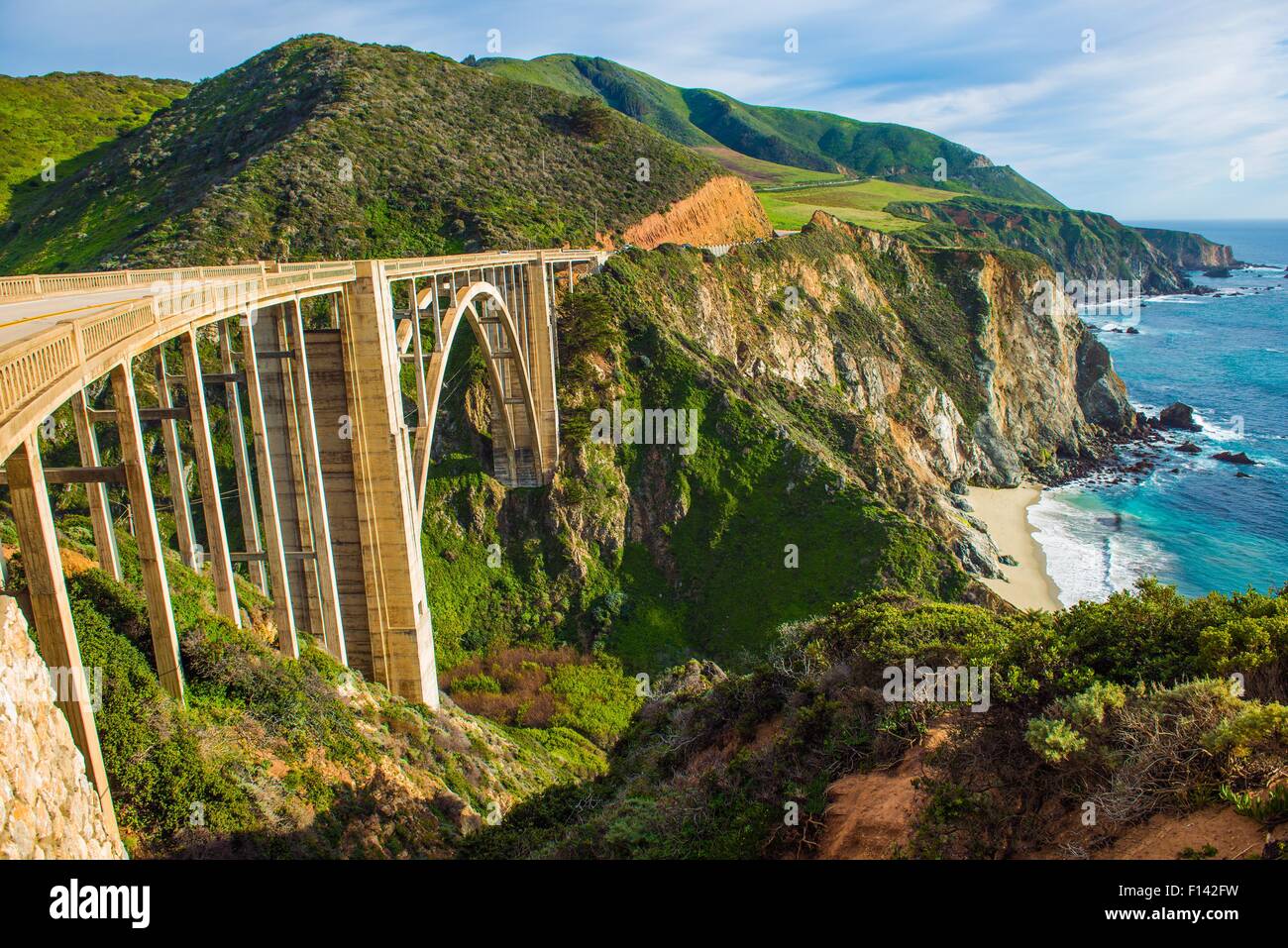 Bixby Creek Bridge à Big Sur, en Californie, aux États-Unis. Scenic California Highway 1 Banque D'Images