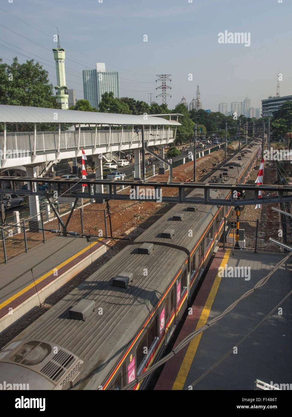 La nouvelle gare Palmerah à Jakarta, Indonésie Banque D'Images