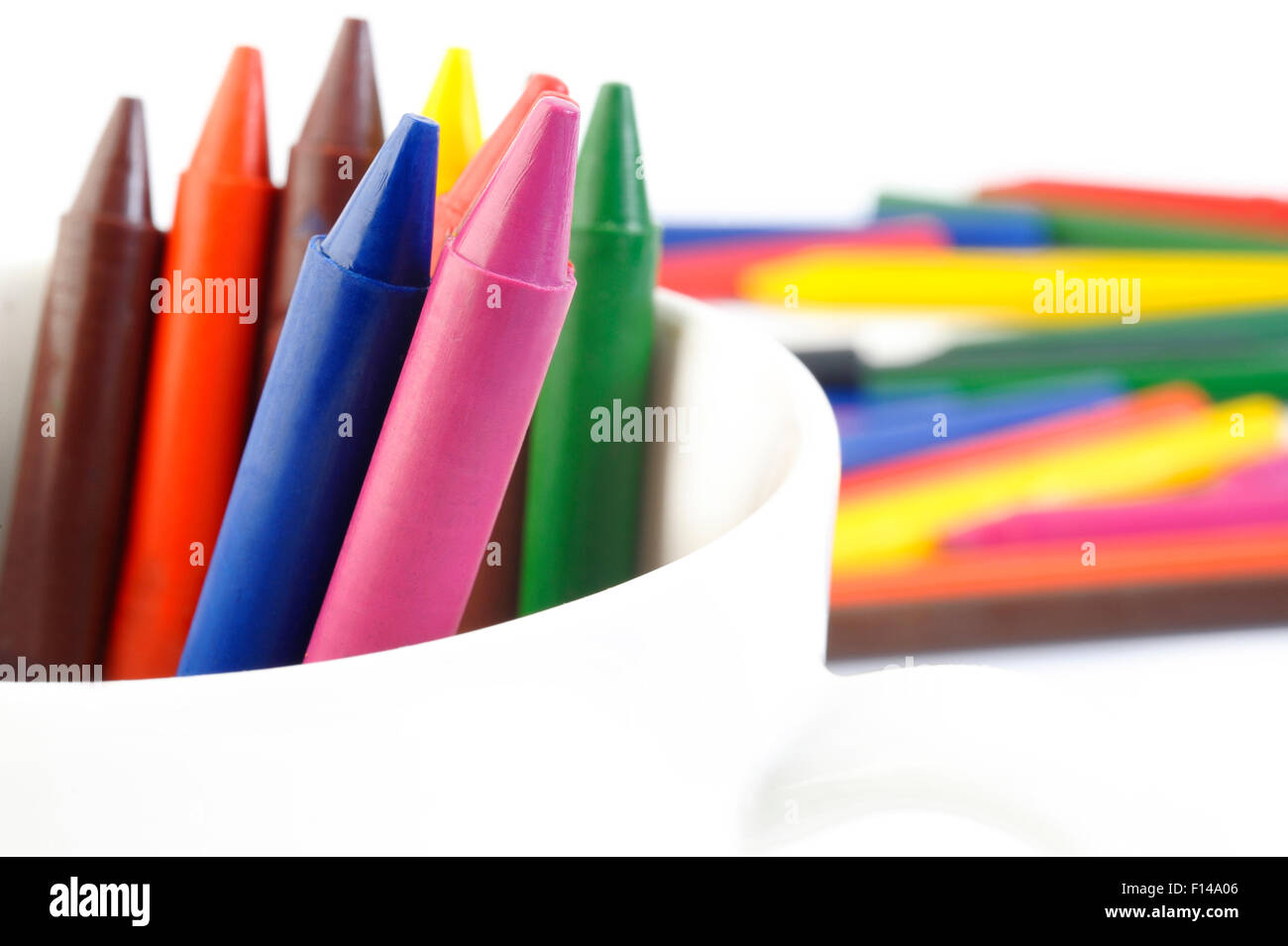crayons de cire Banque D'Images