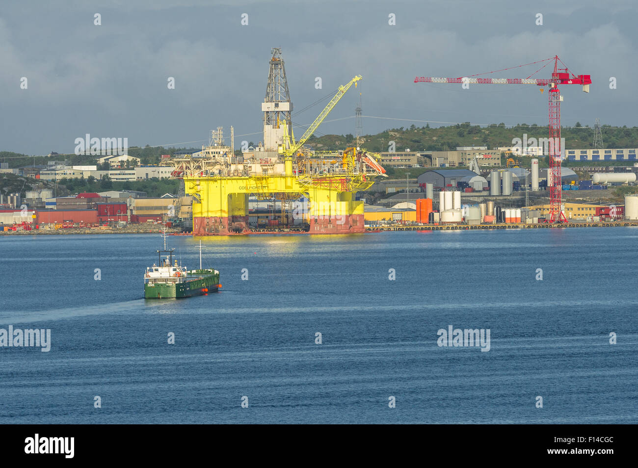 Pionnier de COSL, une plate-forme de forage de pétrole et de gaz. Banque D'Images