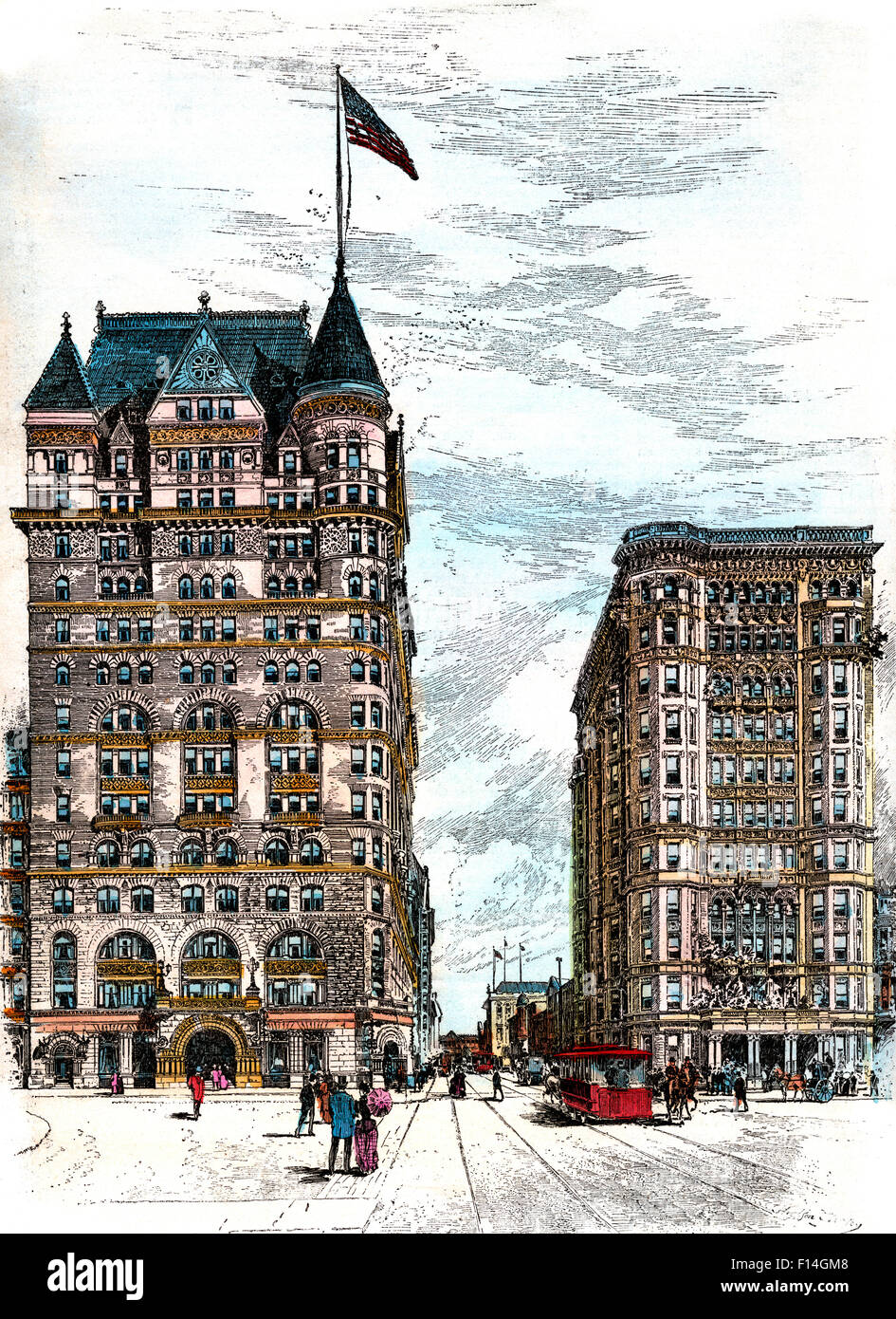 1890 HÔTELS ET LE SHERRY SAVOIE qu'ils résisteront à la Cinquième Avenue et 59th STREET MANHATTAN NEW YORK USA Banque D'Images