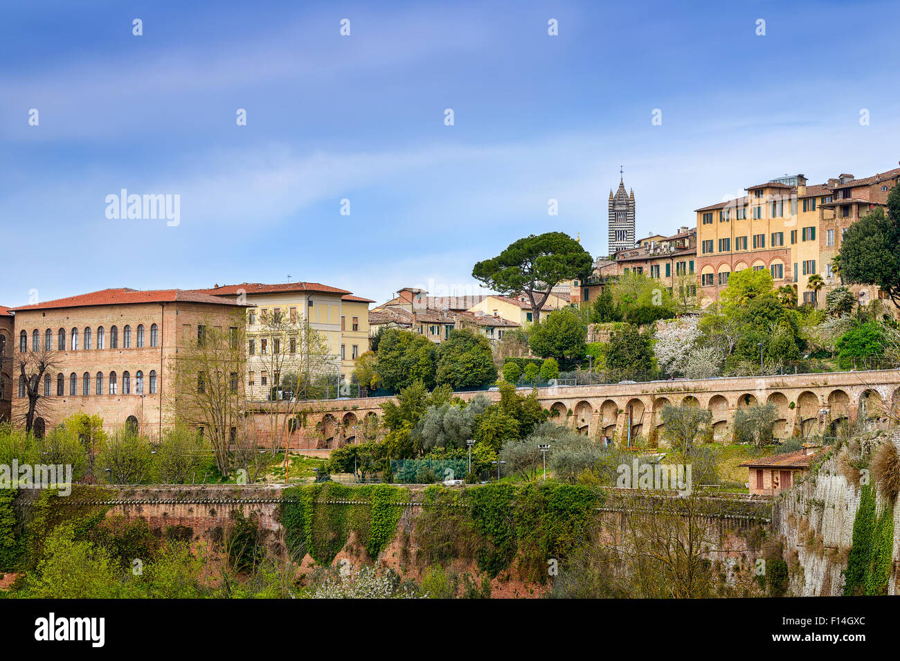 La ville de Sienne ville. La toscane. L'Italie. Banque D'Images