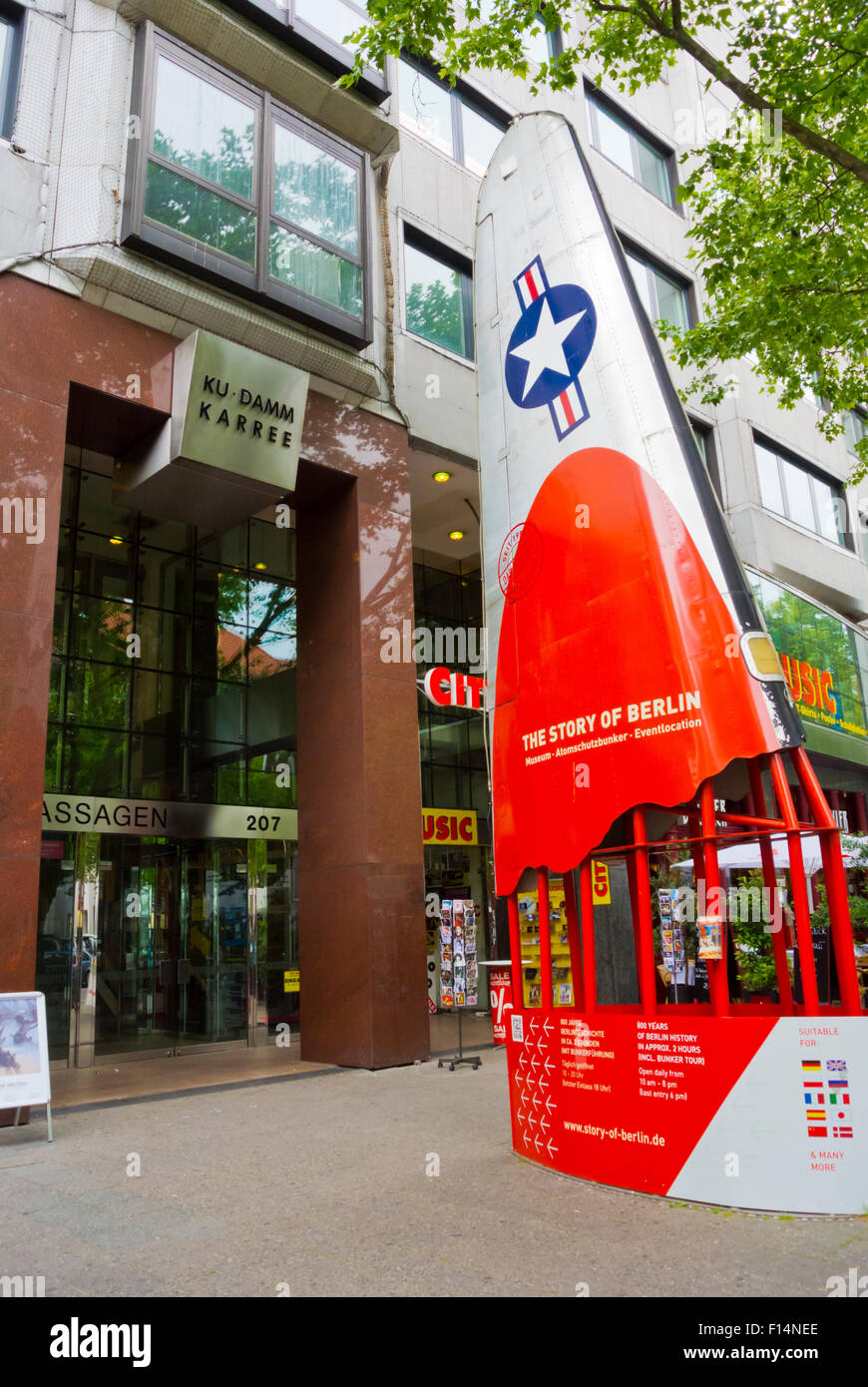 L'histoire de Berlin, ville musée, Kurfürstendamm, Charlottenburg, Berlin, Allemagne de l'ouest Banque D'Images