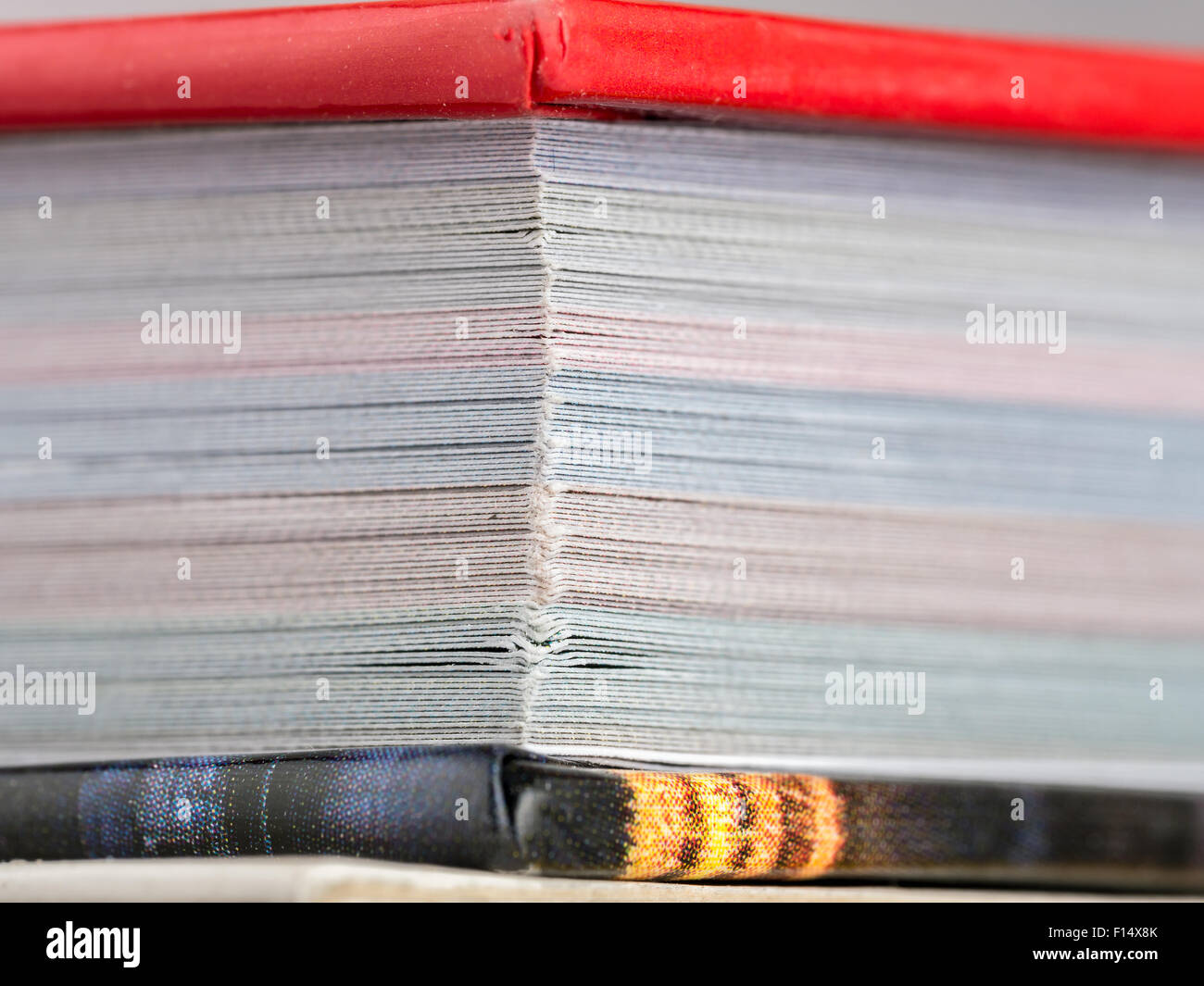 Gros plan du livre relié Banque D'Images