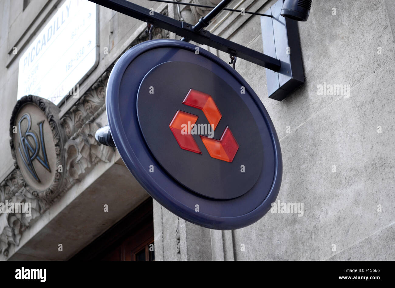 Signe de NatWest Banque D'Images