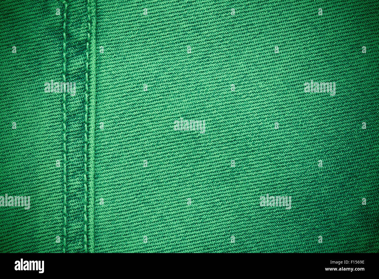 Jeans vert ou fond texture coton couture) Banque D'Images