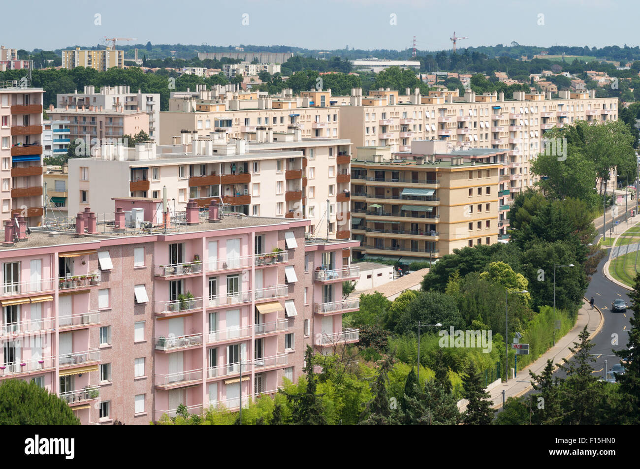 Appartements ou d'immeubles à appartements Montpellier, Languedoc-Roussillon, France, Europe Banque D'Images