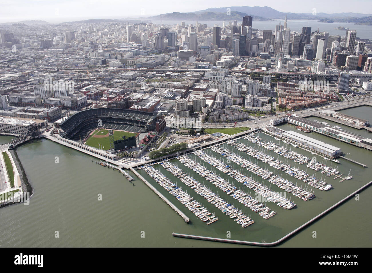 ATT Park San Francisco CA aerial Banque D'Images