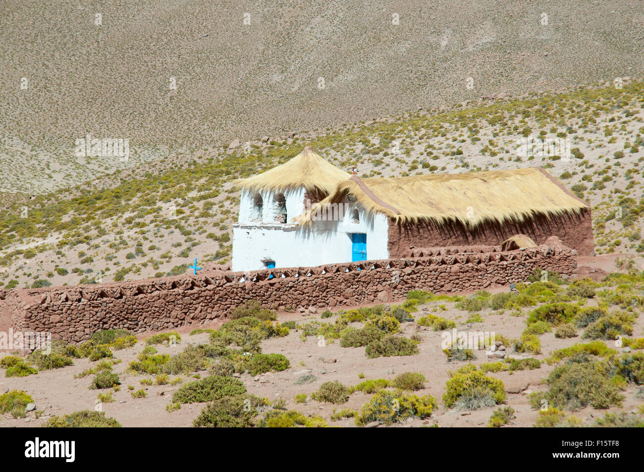 L'Église coloniale - Machuca - Chili Banque D'Images