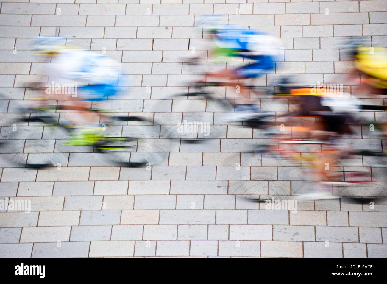 Course cycliste, l'effet de flou de mouvement Banque D'Images