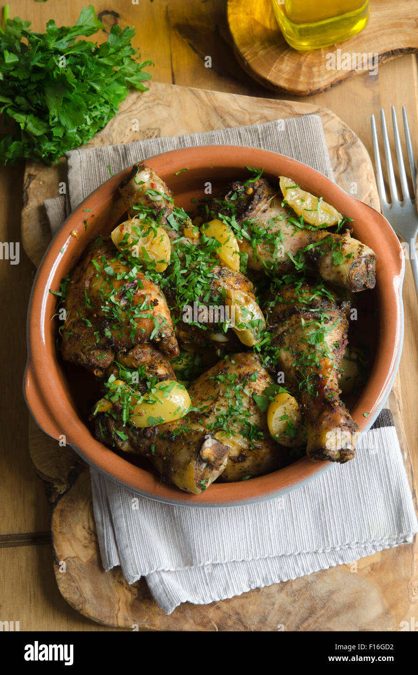 Ragoût de poulet marocain Photo Stock Alamy