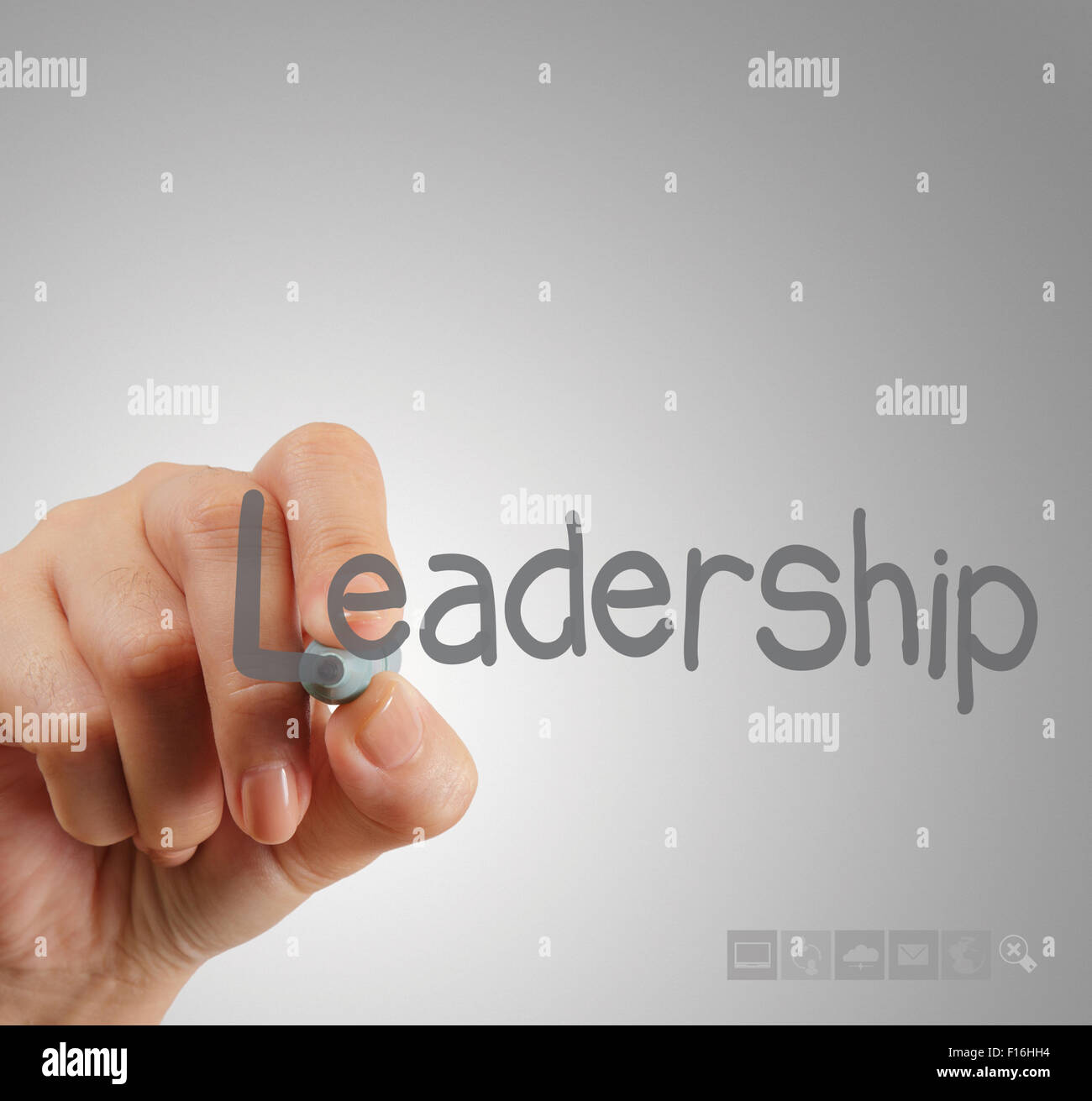 La main de leadership en tant que concept Banque D'Images