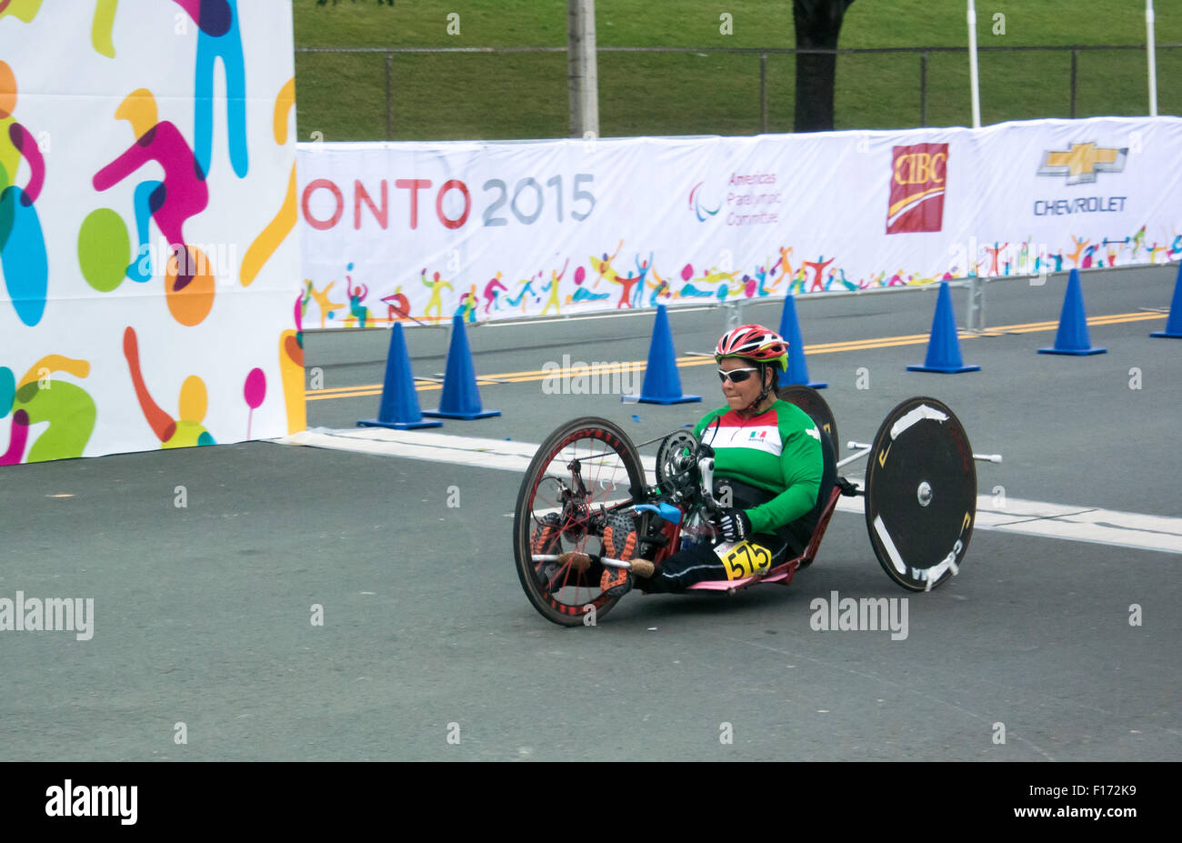 8 Août 2015 : Jeux Panam2015, Cycle road Race, Ivonne Reyes Gomez (MEX) participe à la H4-W randonnée course sur route, la Place de l'Ontario Banque D'Images