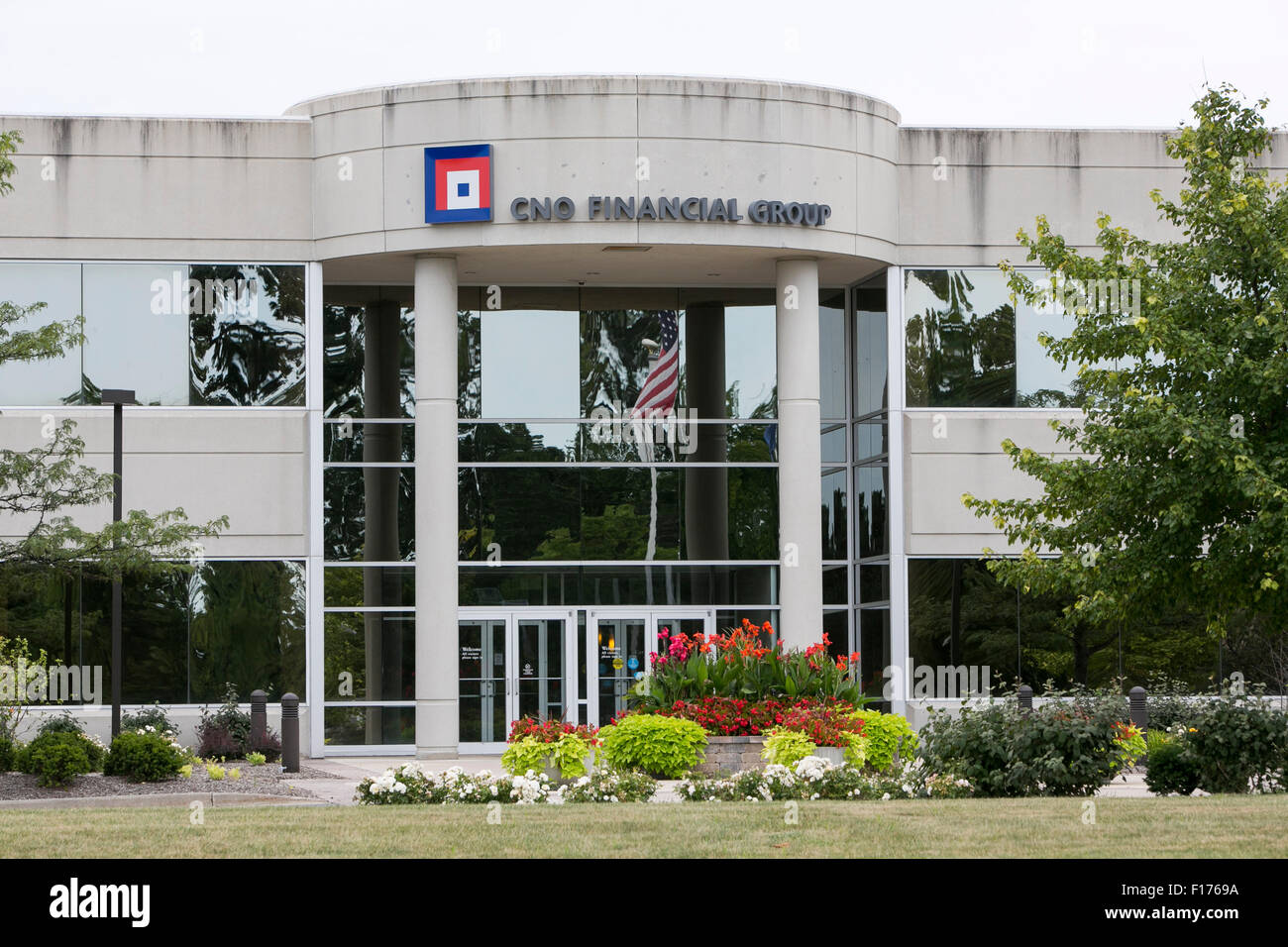Un logo affiche à l'extérieur du siège de l'ordre Groupe financier, dans la région de Carmel, Indiana le 15 août 2015. Banque D'Images