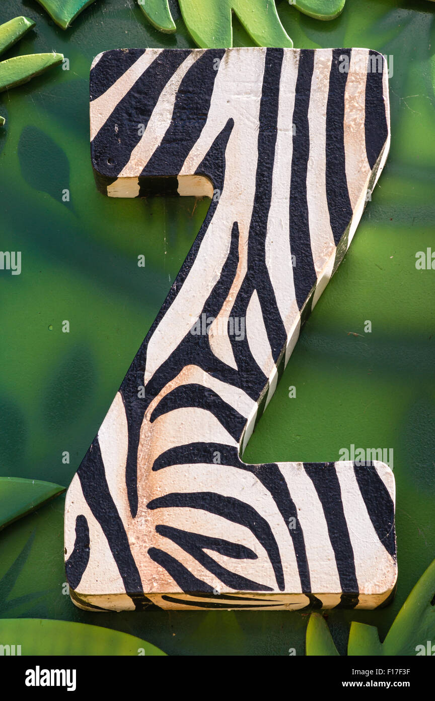 Décoré d'une lettre capitale Z Banque D'Images