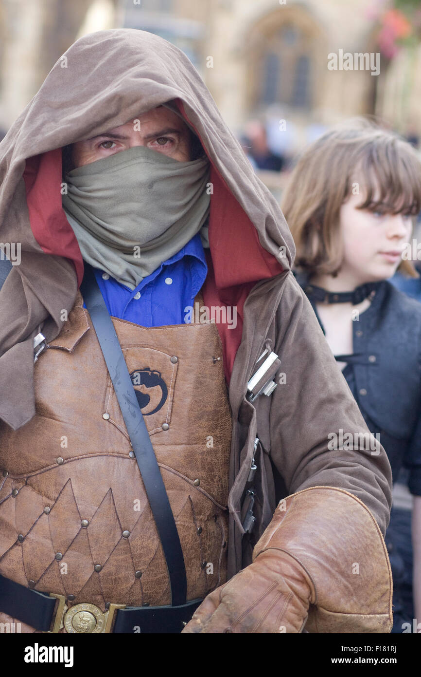 Assister à l'asile les amateurs de Steampunk festival à Lincoln UK Banque D'Images